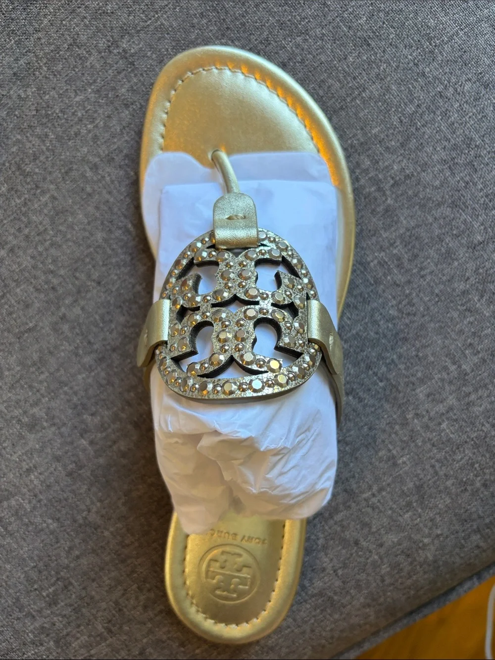 Tory Burch Spark Gold Miller Embellished Sandal